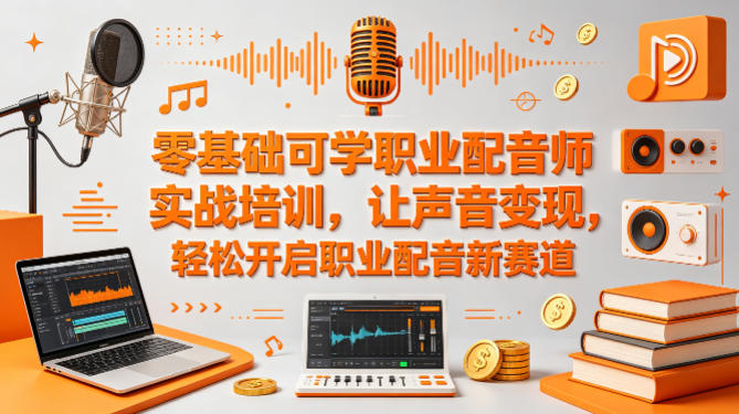 零基础可学职业配音师实战培训，让声音变现，轻松开启职业配音新赛道-蜗牛学社