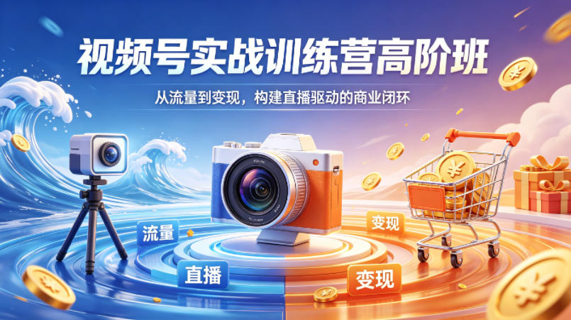 视频号实战训练营高阶班，从流量到变现，构建直播驱动的商业闭环（26年4月）-蜗牛学社