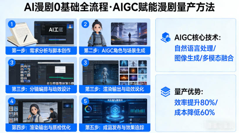 AI漫剧0基础全流程，快速掌握AIGC赋能的漫剧量产方法-蜗牛学社