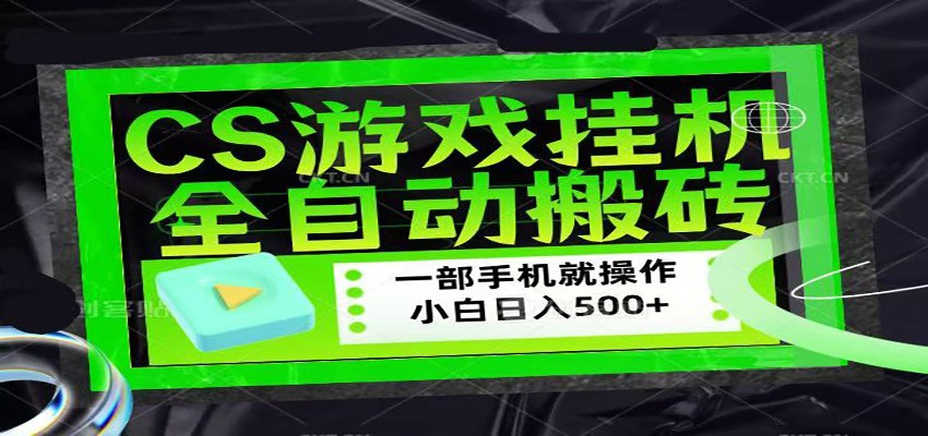 CSGO游戏挂机捡漏搬砖，超稳定的项目，带领1000+小白实现日入500+-蜗牛学社