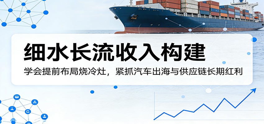 付费文章：细水长流收入构建，学会提前布局烧冷灶，紧抓汽车出海与供应链长期红利-蜗牛学社