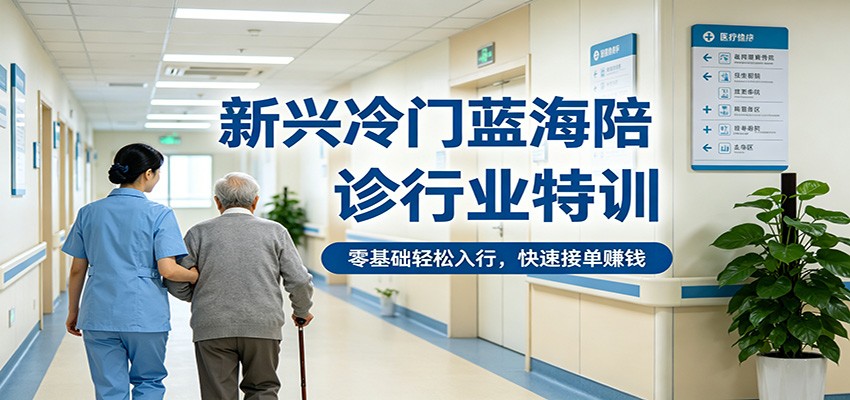 新兴冷门蓝海陪诊行业特训，零基础轻松入行，快速接单赚钱-蜗牛学社