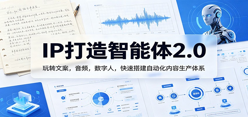 IP打造智能体2.0：玩转文案，音频，数字人，快速搭建自动化内容生产体系-蜗牛学社
