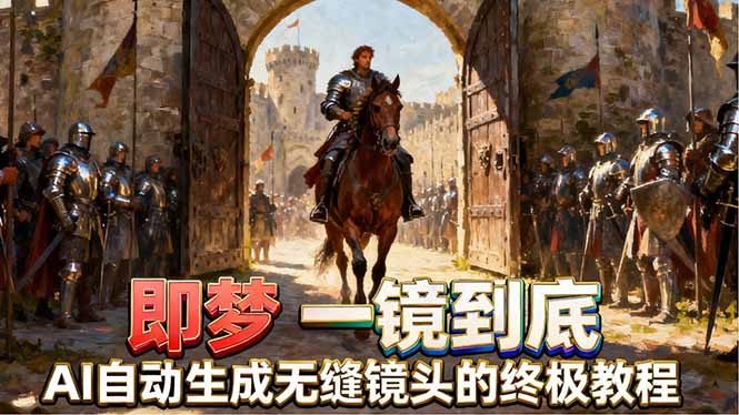 即梦AI一镜到底终极教程，智能补帧+运镜技巧，AI自动生成无缝丝滑长镜头高效出片-蜗牛学社