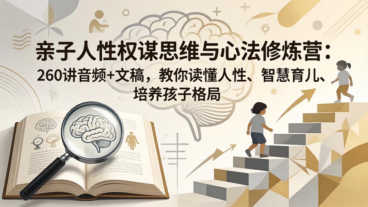 亲子人性权谋思维与心法修炼营：260讲音频+文稿，教你读懂人性、智慧育儿、培养孩子格局-蜗牛学社