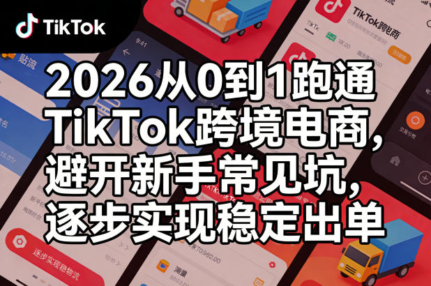 2026从0到1跑通TikTok跨境电商，避开新手常见坑，逐步实现稳定出单(更新0414)-蜗牛学社