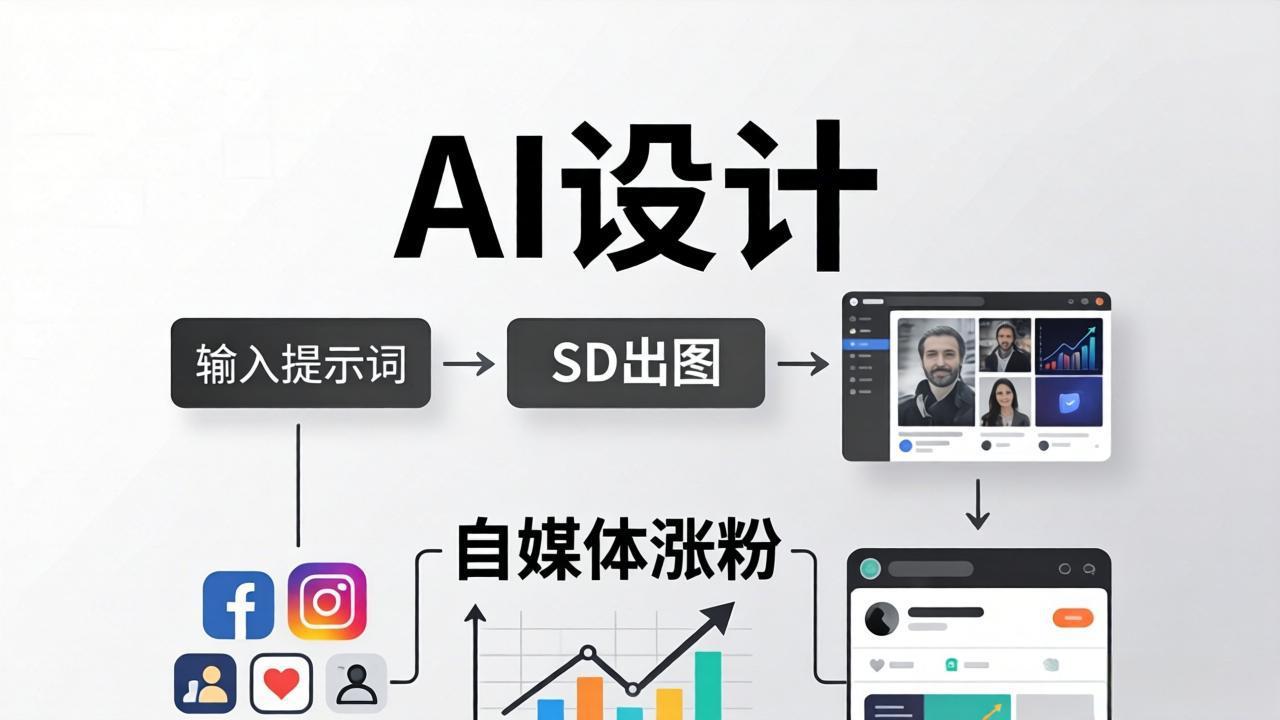 人人都是AI设计师：SD出图+自媒体涨粉一站教学，告别图文素材焦虑，AI设计让你轻松避开内卷-蜗牛学社