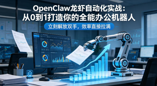 OpenClaw龙虾自动化实战：从0到1打造你的全能办公机器人，立刻解放双手，效率直接拉满-蜗牛学社
