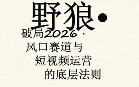 野狼团队·多平台实操运营课，覆盖AI口播、服装、好物、漫剪等热门玩法(更新4月)-蜗牛学社