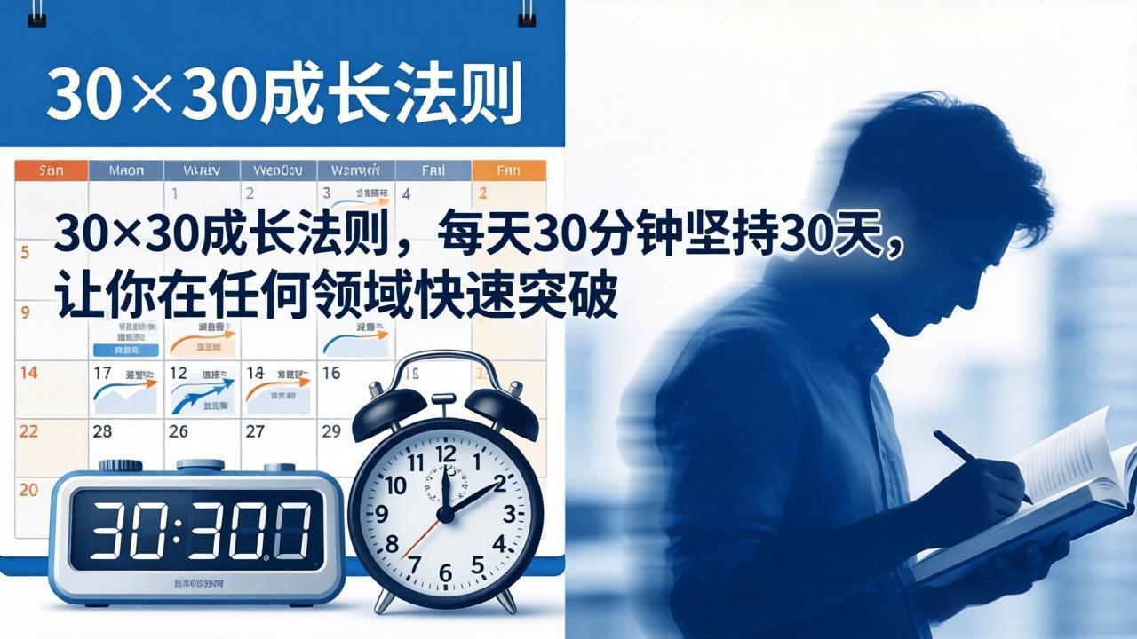 付费文章：30×30成长法则，每天30分钟坚持30天，让你在任何领域快速突破-蜗牛学社