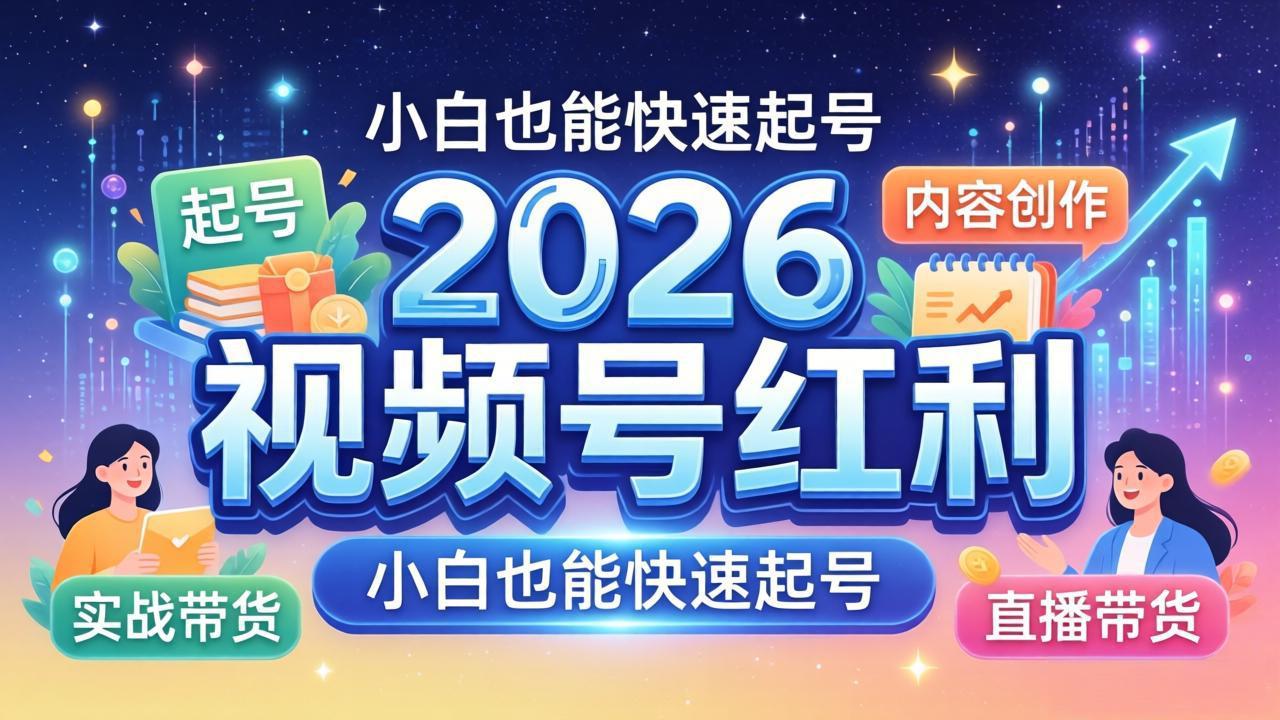 2026视频号红利实战营，大佬亲授起号、内容、直播、IP、投流、私域、矩阵全套落地打法-蜗牛学社