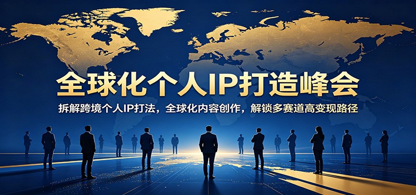 全球化个人IP打造峰会：拆解跨境个人IP打法，全球化内容创作，解锁多赛道高变现路径-蜗牛学社