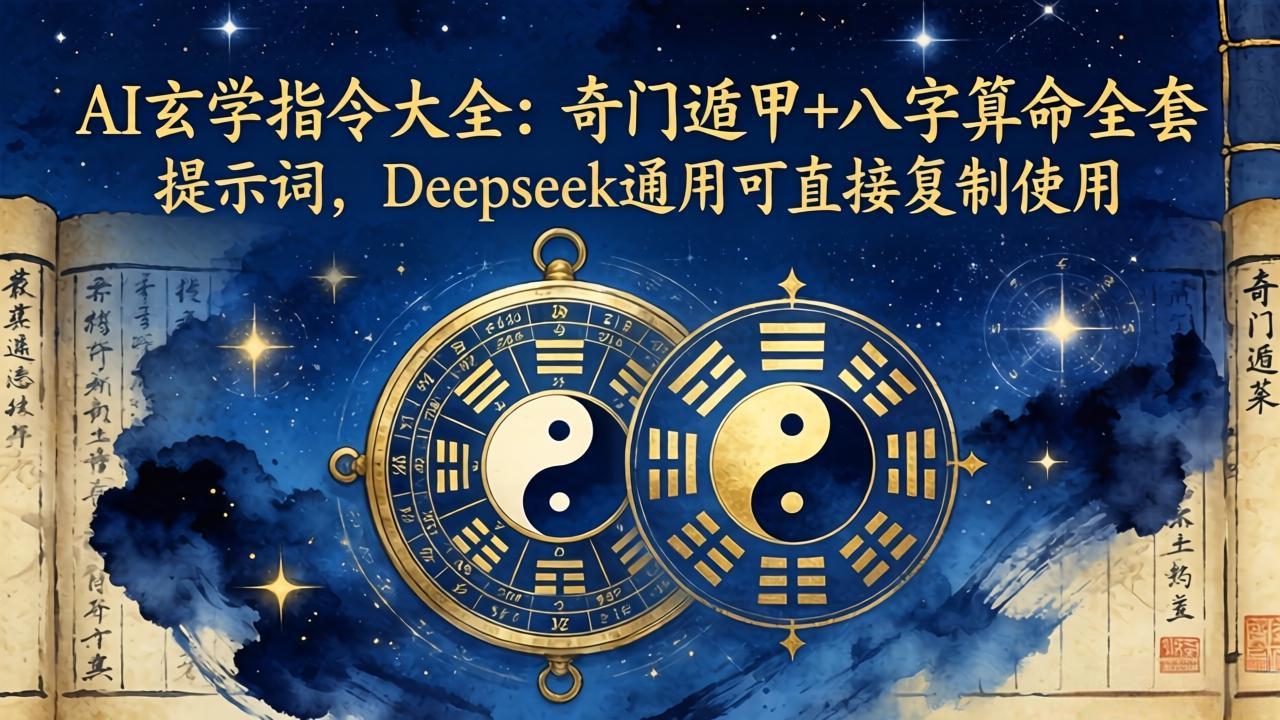 AI玄学指令大全：奇门遁甲+八字算命全套提示词，Deepseek通用可直接复制使用-蜗牛学社