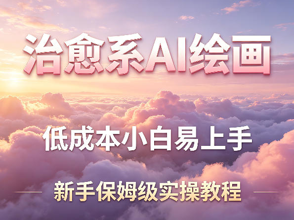 治愈系AI绘画提示词项目,低成本小白易上手,每天10分钟,新手保姆级实操教程-蜗牛学社