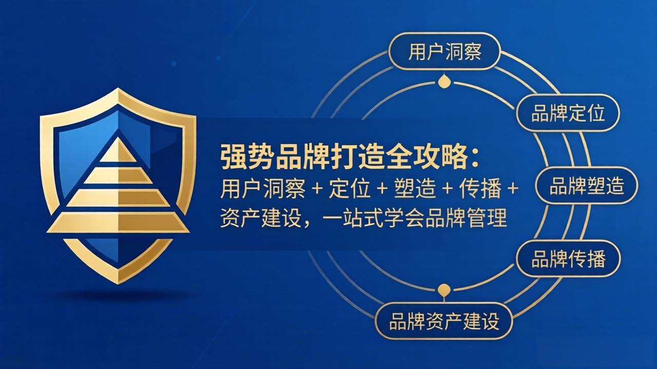 强势品牌打造全攻略：用户洞察 + 定位 + 塑造 + 传播 + 资产建设，一站式学会品牌管理-蜗牛学社