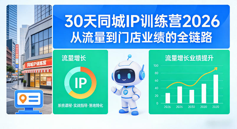30天同城IP训练营2026年，从流量到门店业绩的全链路-蜗牛学社