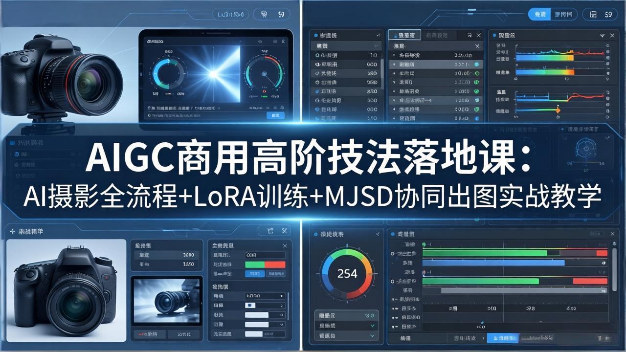 AIGC商用高阶技法落地课：AI摄影全流程+LoRA训练+MJSD协同出图实战教学-蜗牛学社