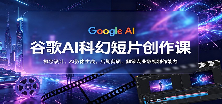 谷歌AI科幻短片创作课：概念设计，AI影像生成，后期剪辑，解锁专业影视制作能力-蜗牛学社