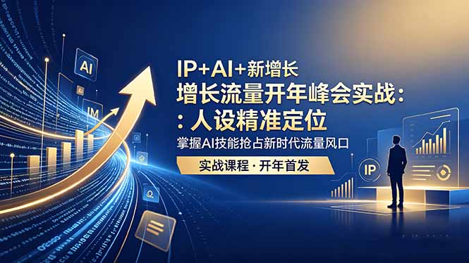 IP+AI+新增长 流量开年 峰会实战：人设精准定位 掌握AI技能抢占新时代流量风口-蜗牛学社