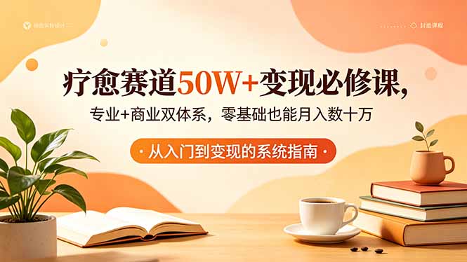 疗愈赛道50W+变现必修课,专业+商业双体系,零基础也能月入数十万-蜗牛学社