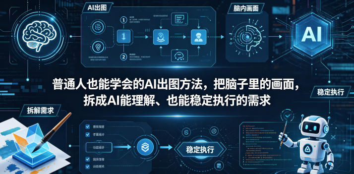 普通⼈也能学会的AI出图⽅法，把脑子里的画面，拆成AI能理解、也能稳定执行的需求【文档】-蜗牛学社