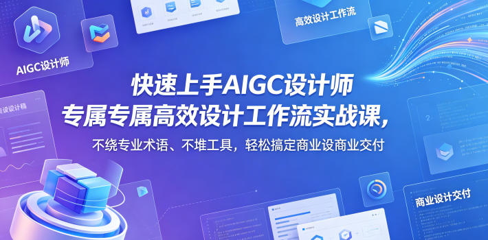 快速上手AIGC设计师专属高效设计工作流实战课，不绕专业术语、不堆工具，轻松搞定商业设计交付-蜗牛学社