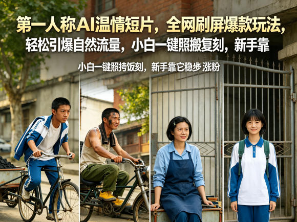 第一人称AI温情短片，全网刷屏爆款玩法，轻松引爆自然流量，小白一键照搬复刻，新手靠它稳步涨粉-蜗牛学社