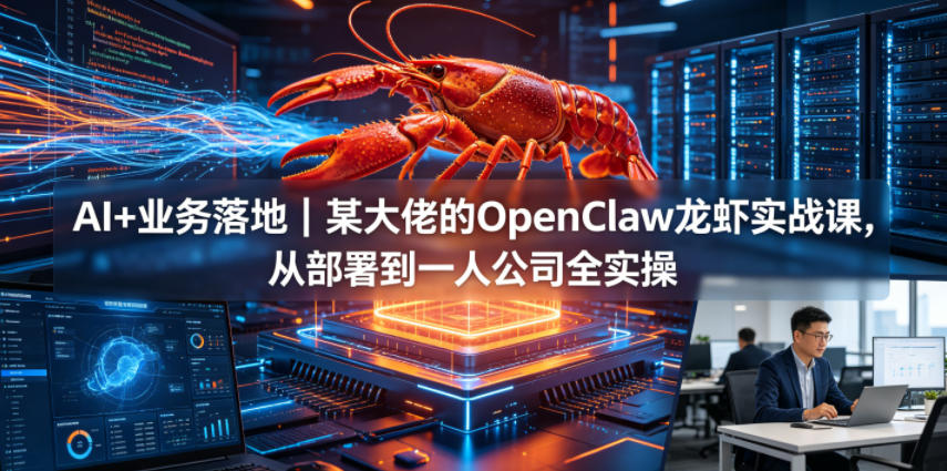 AI+业务落地｜某大佬的OpenClaw小龙虾实战课，从部署到一人公司全实操-蜗牛学社
