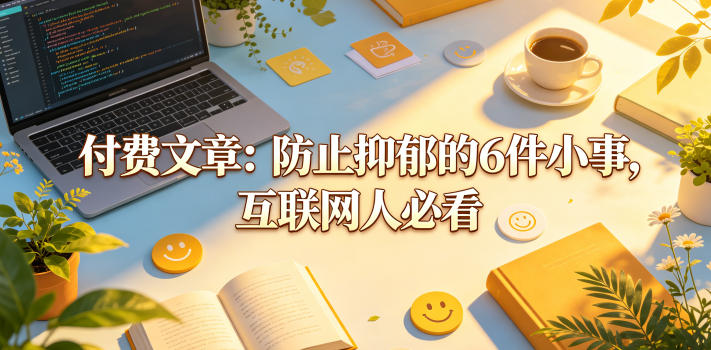 付费文章：防止抑郁的6件小事，互联网人必看！-蜗牛学社