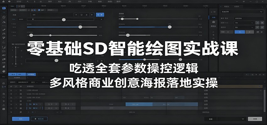 零基础SD智能绘图实战课：吃透全套参数操控逻辑，多风格商业创意海报落地实操-蜗牛学社