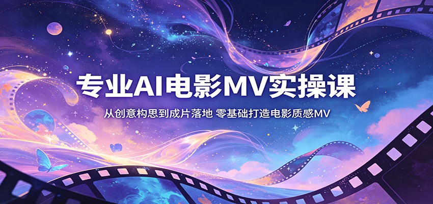 专业AI电影MV实操课：从创意构思到成片落地，零基础打造电影质感MV-蜗牛学社