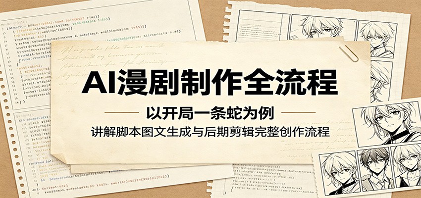 AI漫剧制作全流程:以开局一条蛇为例,讲解脚本图文生成与后期剪辑完整创作流程-蜗牛学社