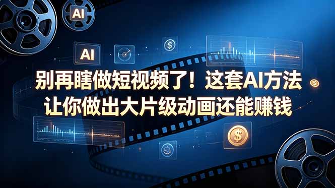 别再瞎做短视频了！这套 AI 方法让你做出大片级动画还能赚钱【原创双语字幕】-蜗牛学社