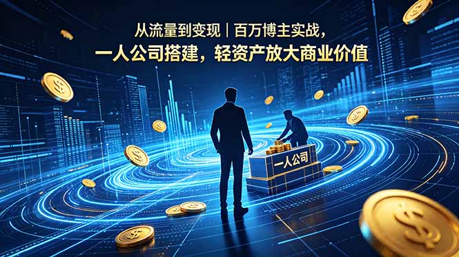 从流量到变现｜百万博主实战，一人公司搭建，轻资产放大商业价值-蜗牛学社