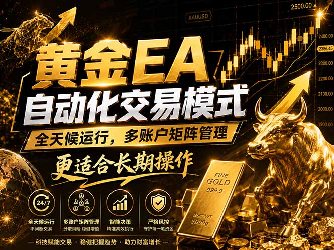 黄金EA量化：多窗口矩阵稳定运行，系统自动执行，收益空间持续放大-蜗牛学社