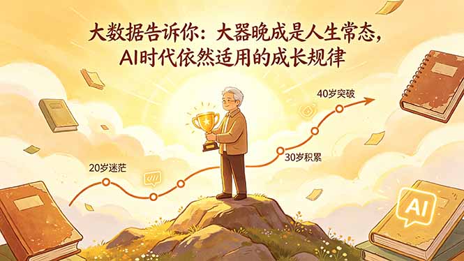 付费文章：大数据告诉你：大器晚成是人生常态，AI 时代依然适用的成长规律-蜗牛学社