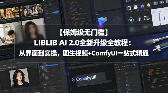 【保姆级无门槛】LIBLIB AI 2.0全新升级全教程：从界面到实操，图生视频+ComfyUI一站式精通-蜗牛学社