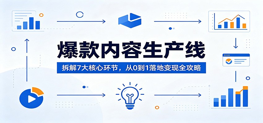 爆款内容生产线：拆解7大核心环节，从0到1落地变现全攻略-蜗牛学社
