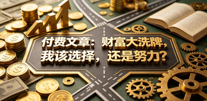 付费文章：财富大洗牌，我该选择，还是努力？-蜗牛学社