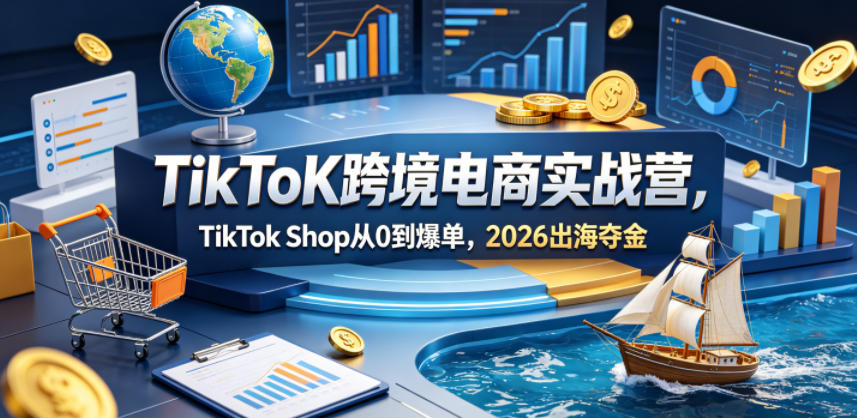 TikToK跨境电商实战营，TikTok Shop从0到爆单，2026出海夺金-蜗牛学社