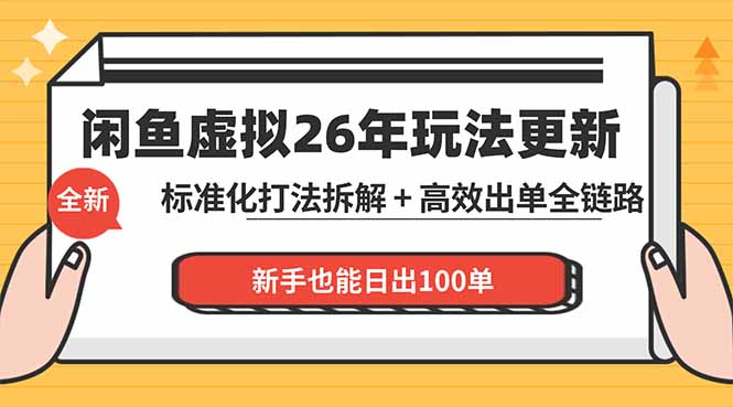 闲鱼虚拟从0到1系统化运营课程：标准化打法拆解 + 高效出单全链路教学，新手也能日出100单-蜗牛学社