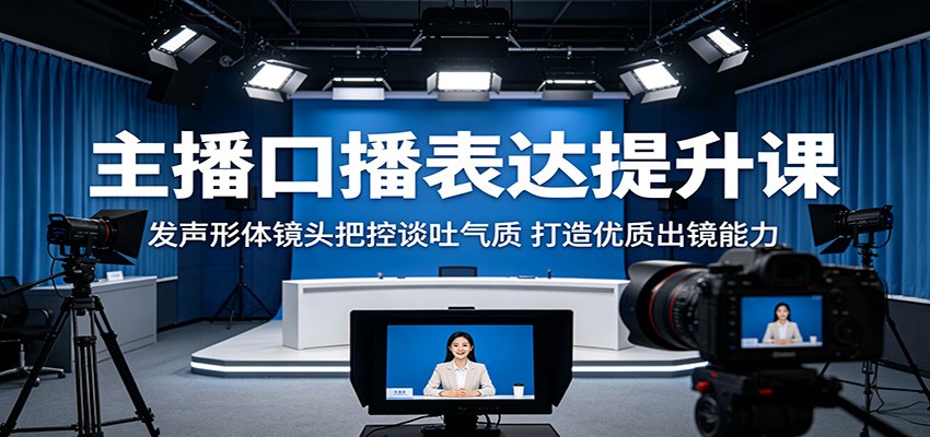 主播口播表达提升课：发声形体镜头把控谈吐气质，打造优质出镜能力-蜗牛学社