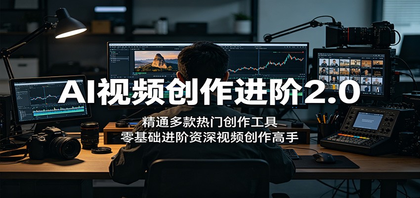 AI视频创作进阶2.0：精通多款热门创作工具，零基础进阶资深视频创作高手-蜗牛学社