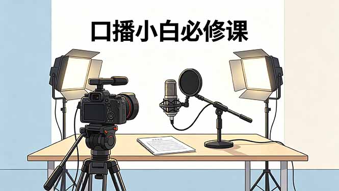 口播小白必修课：录像收音灯光设备+脚本撰写，搭专业级录制场景-蜗牛学社