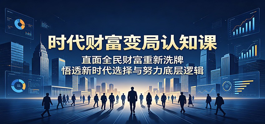 时代财富变局认知课：直面全民财富重新洗牌，悟透新时代选择与努力底层逻辑-蜗牛学社