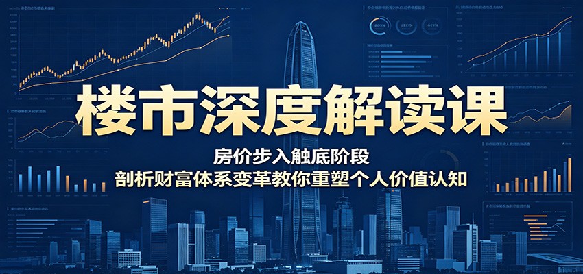 楼市深度解读课：房价步入触底阶段，剖析财富体系变革教你重塑个人价值认知-蜗牛学社
