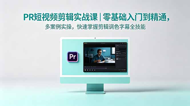 PR短视频剪辑实战课｜零基础入门到精通，多案例实操，快速掌握剪辑调色字幕全技能-蜗牛学社