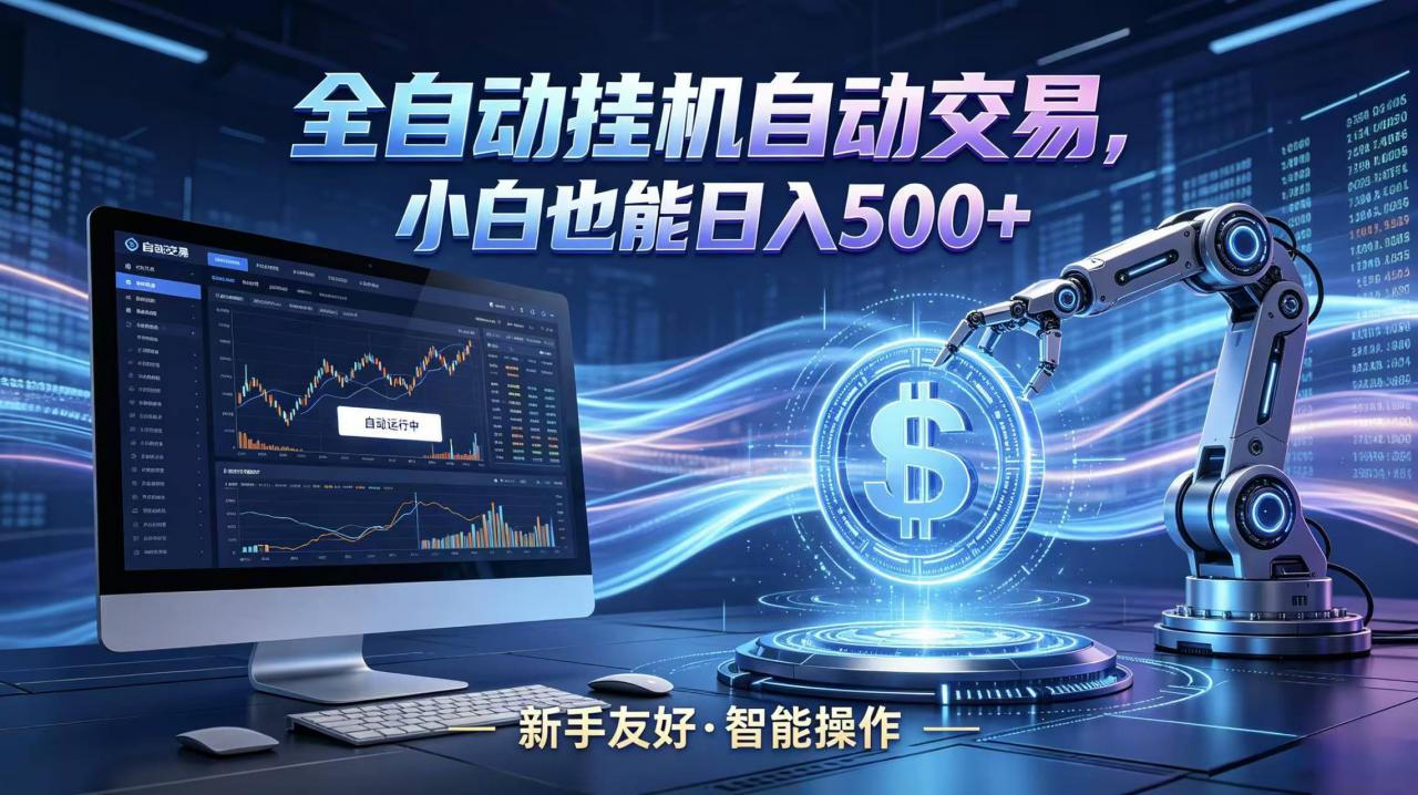 全新智能化交易助手，傻瓜式操作，小白也能快速上手，轻松实现日入500+-蜗牛学社