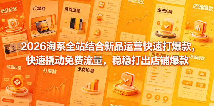 2026淘系全站结合新品运营快速打爆款，快速撬动免费流量，稳稳打出店铺爆款(更新5月12日)-蜗牛学社