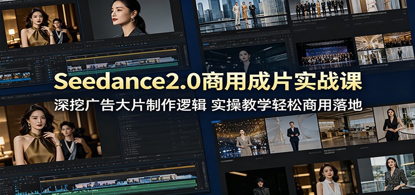 Seedance2.0商用成片实战课：深挖广告大片制作逻辑，实操教学轻松商用落地-蜗牛学社